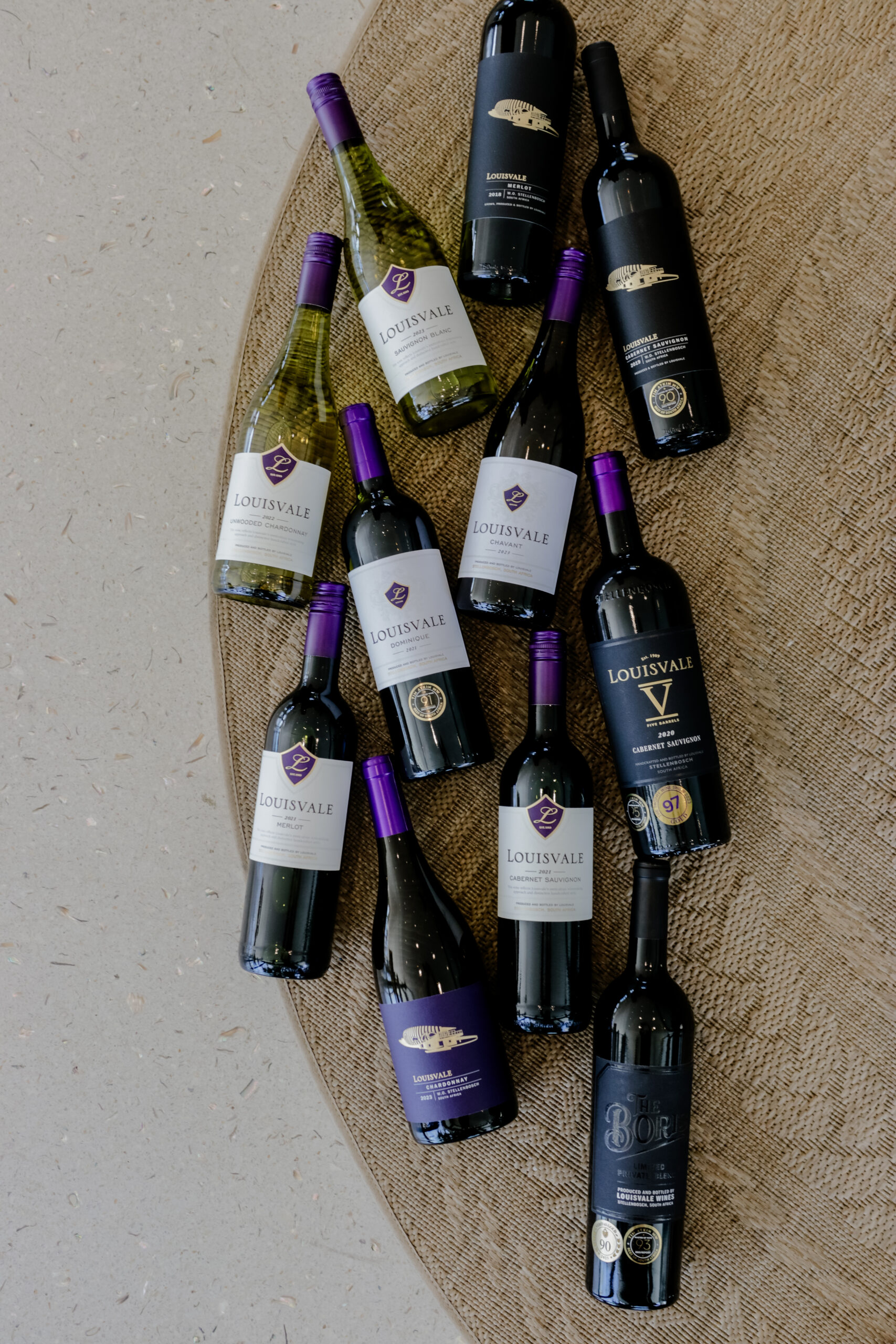 Louisvale wine bottles